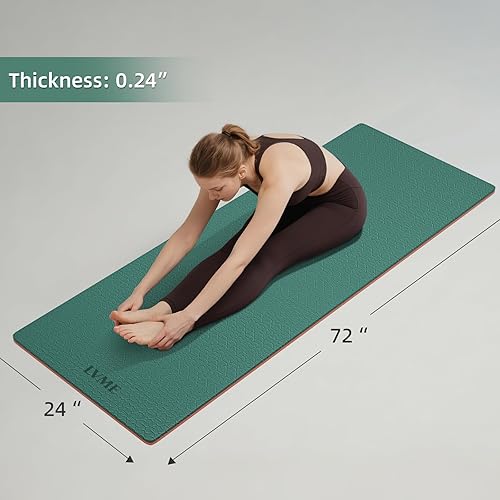 Miniatura 3 de Yoga Mat Non Slip, Anti-Tear 14 Thick TPE Yoga Mats for Women and Men, 72"x24" Exercise & Fitness Mat with Carrying Strap, Workout Mats for Yoga,