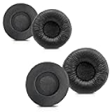 Plantronics Headset Ear Cushions, Earpads Replacement 50mm Ear Pad Covers for Plantronics Blackwire 3220 3210 3320 C320 HW251N HW261N HW510 HW520 Jabra PRO 920 930 Biz 1500 GN2000 Headphones (4 Pack)