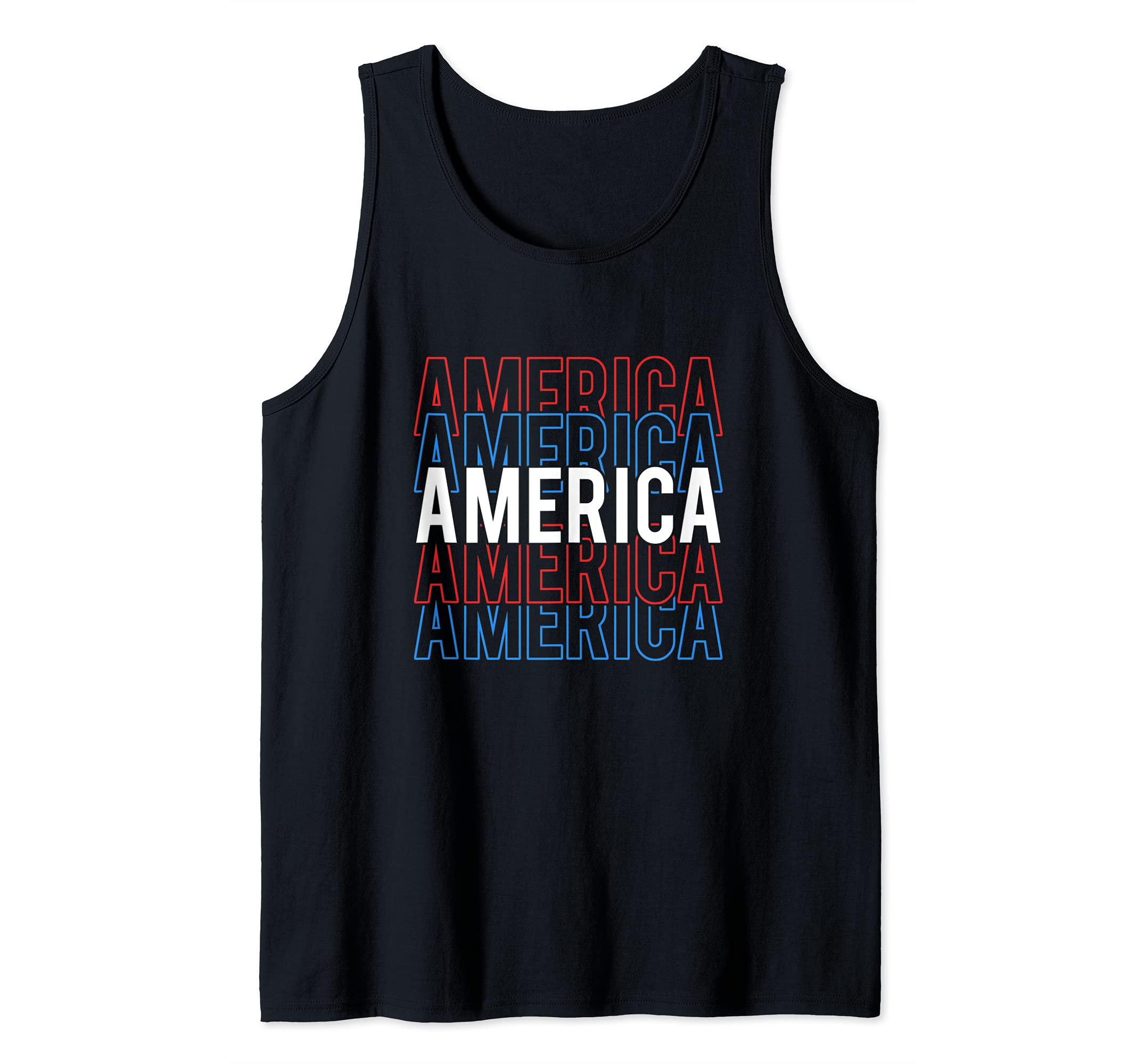 America 4th of July Typography Design For Independence Day Tank Top