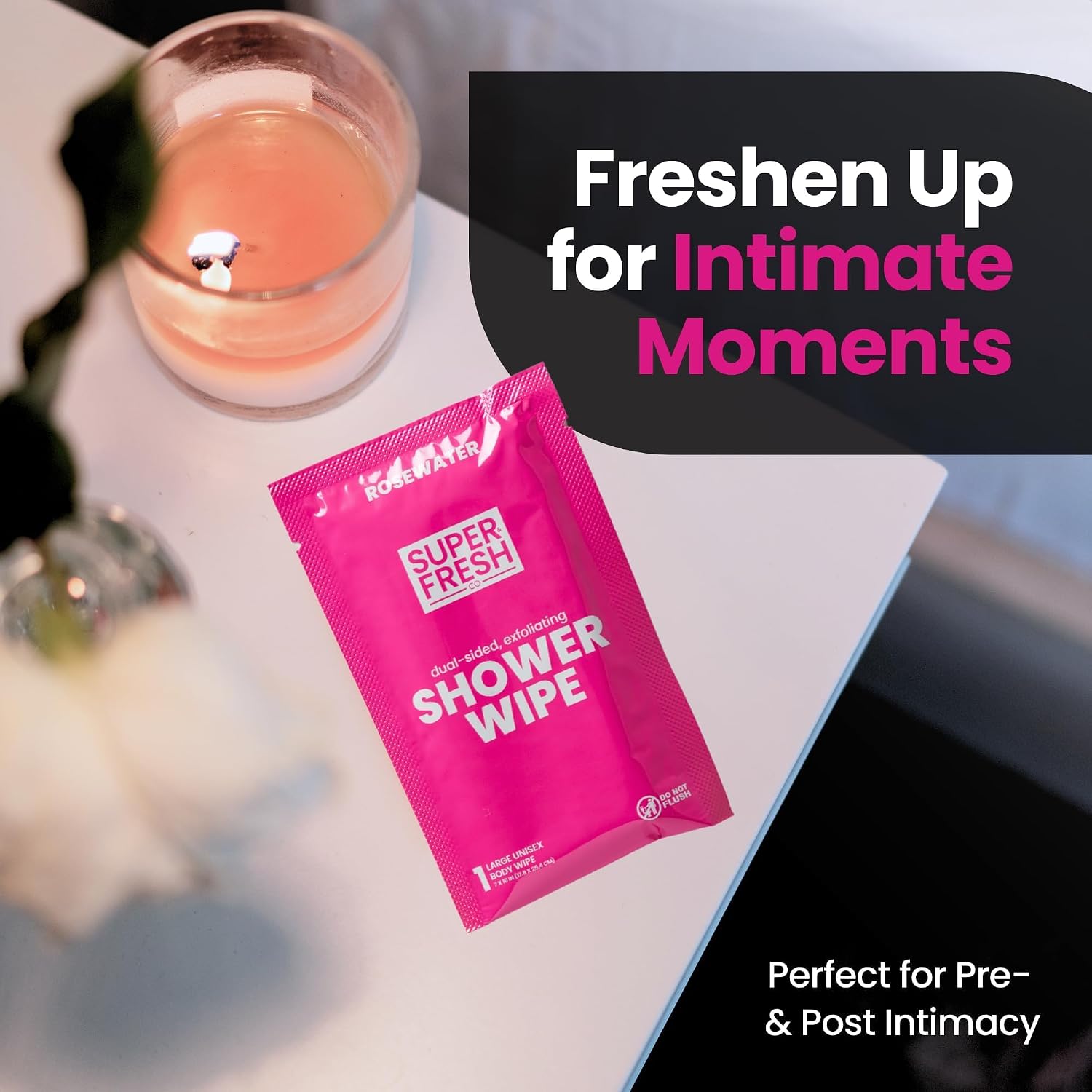 Super Fresh Shower Wipes Multi-Scent Bundle - Large Body Wipes for No Rinse Bathing Personal Hygiene Gym Travel or Camping Enriched with Aloe and Vitamin E - 4 scents / 40 wipes