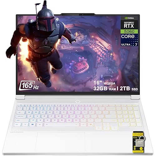 Lenovo Legion 7i Gaming AI Laptop 16" WQXGA 2560x1600 OLED 165Hz Intel 20-core Ultra 7 255HX 32GB RAM 2TB SSD GeForce RTX 5060 GDDR7 (Up to 572 AI TOPS) Per-key RGB Backlit HARMAN Wi-Fi7 Win11 ICP Hub