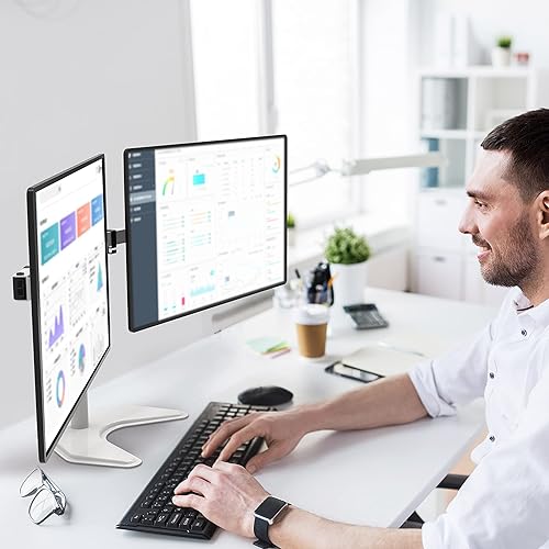 Miniatura 8 de WALI Brazo de montaje para computadora portátil para escritorio, bandeja para laptop, totalmente ajustable, hasta 17 pulgadas, 22 libras, con