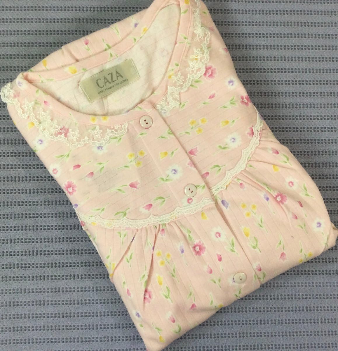 婦人用全開長袖パジャマ綿100％フリーサイズML日本製５２０円