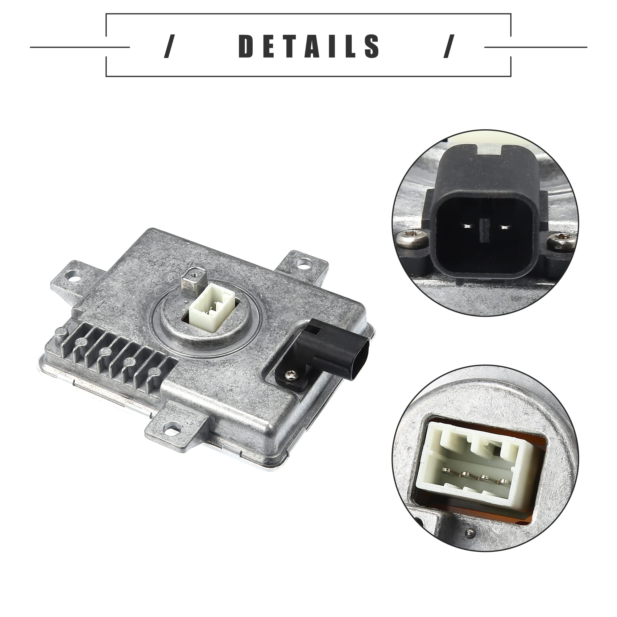 X AUTOHAUX Xenon HID Headlight Ballast, Control de Faros, para Acura TL Tipo-S 2006-2012, X6T02981 W3T11371, Tono Plata, 1 Juego