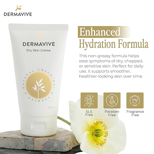 Miniatura 8 de Dermavive Crema para piel seca Crema de cuerpo entero para piel extremadamente seca, con picazón, hidratante nutritiva para piel seca Ultra