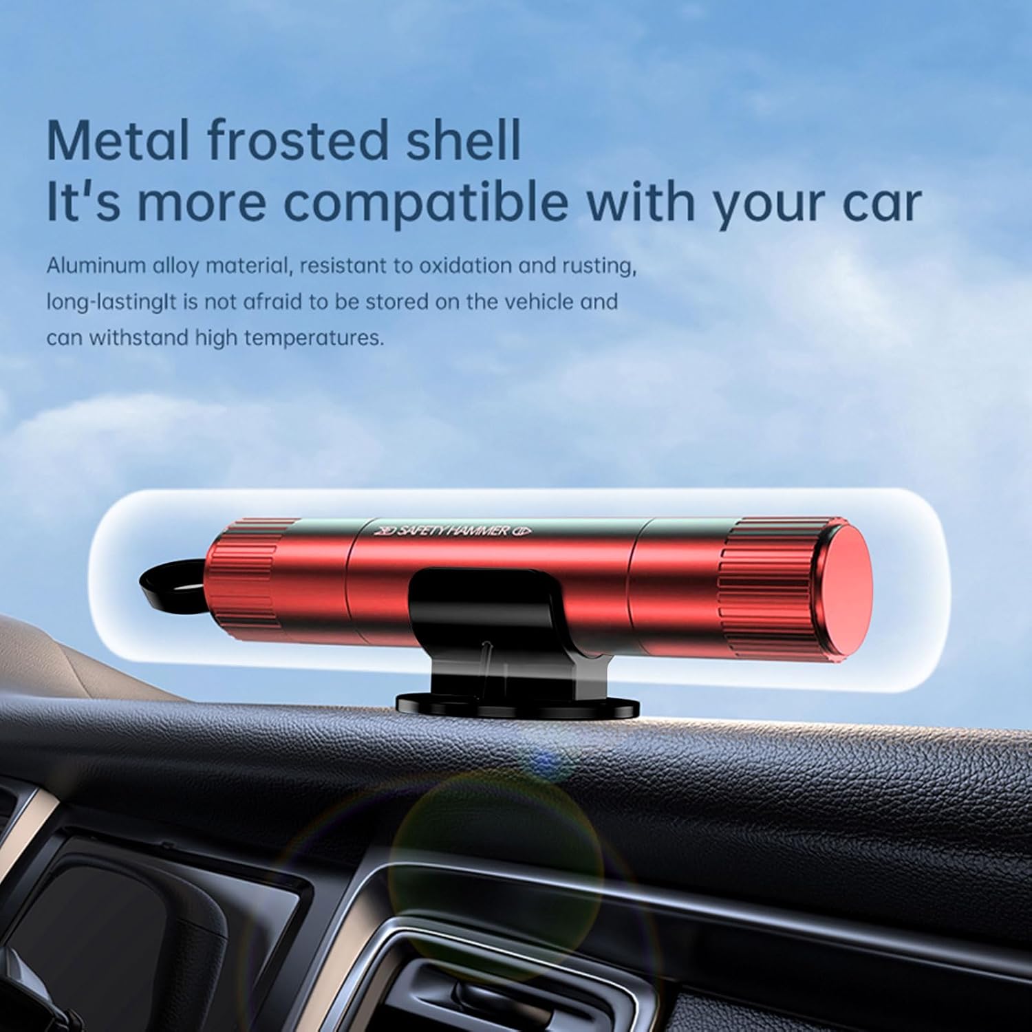 2026 Upgraded Window Breaker and Seatbelt Cutter, Portable Car Safety Hammer, Instantly Glass Breaker Underwater, Car Window Breaker Tool, Life Hammer Car Emergency Escape Tools (Red)