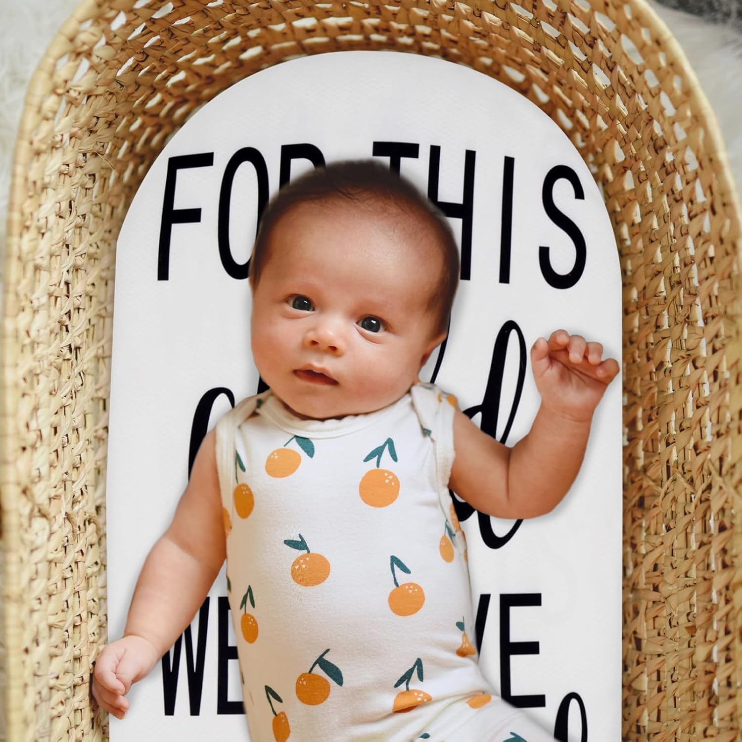 Fitted Bassinet Sheet for Babies Elastic Breathable Cradle Mattress Cotton Print for Baby Boys and Girls Easy to Clean and Removable