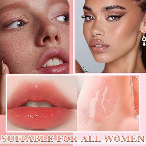 Miniatura 6 de Juego de 6 piezas de bálsamo labial tintado con aceite labial para labios, brillo de labios, cuidado de labios, aceite de labios transparente,