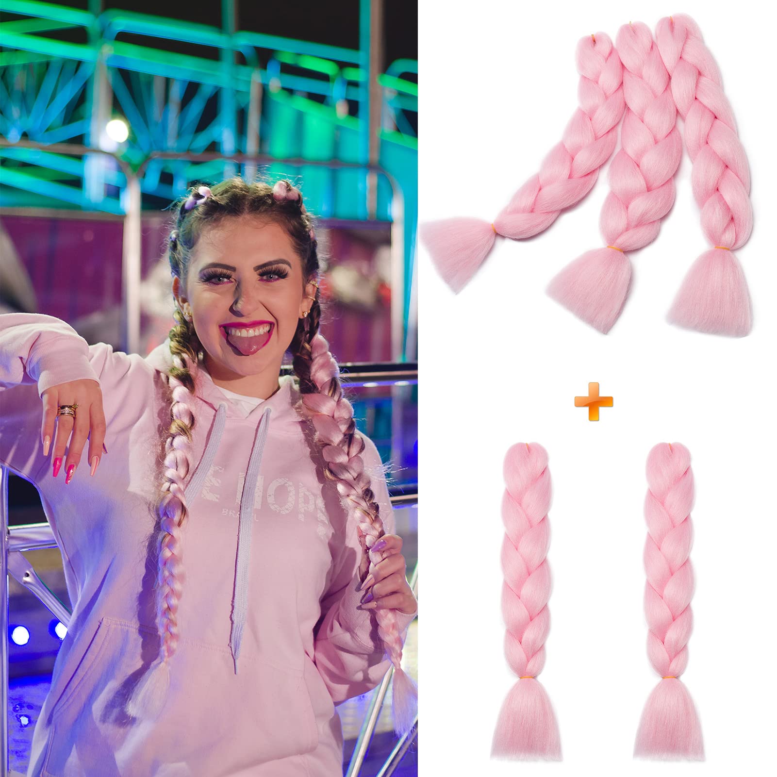 60cm Extensiones de Pelo Trenzas Africanas Castaño Oscuro Extensiones para Trenzas Africanas 1 pcs 100g Kanekalon Pelo para Trenzas Africanas Sintetico Extensiones de Trenzado Cabello Braiding — view 92