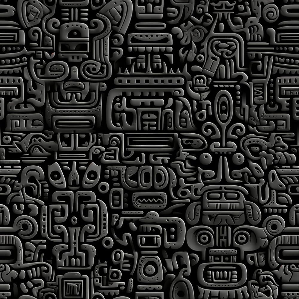 - Black 3D Relief Pattern Wallpaper 17.71 "X 118.1" Peel and Stick Wall Paper Retro Art Wallpaper for Living Room, Bedroom, Study, Entrance Hall, Corridor