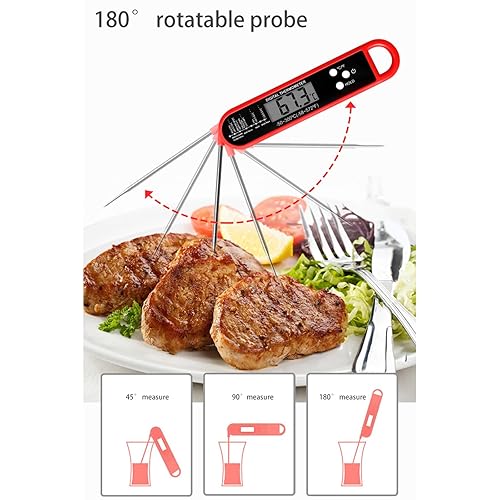 Miniatura 6 de Termómetro digital de carne, termómetro de lectura instantánea para cocinar a la parrilla, freidora de aire, sonda de plancha, utensilios de cocina,