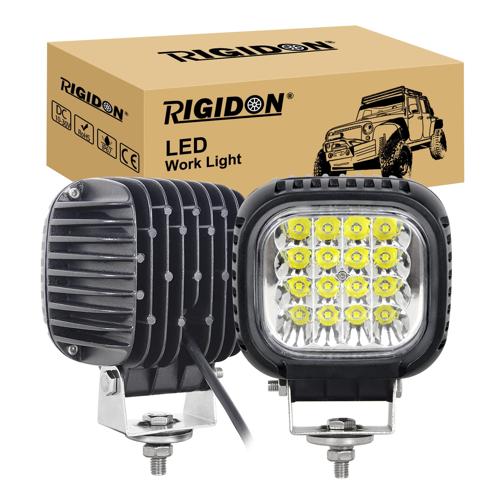 Rampe De Phares LED 2x144W 12V/24V - Pour Tracteur, Chantier, Neuf