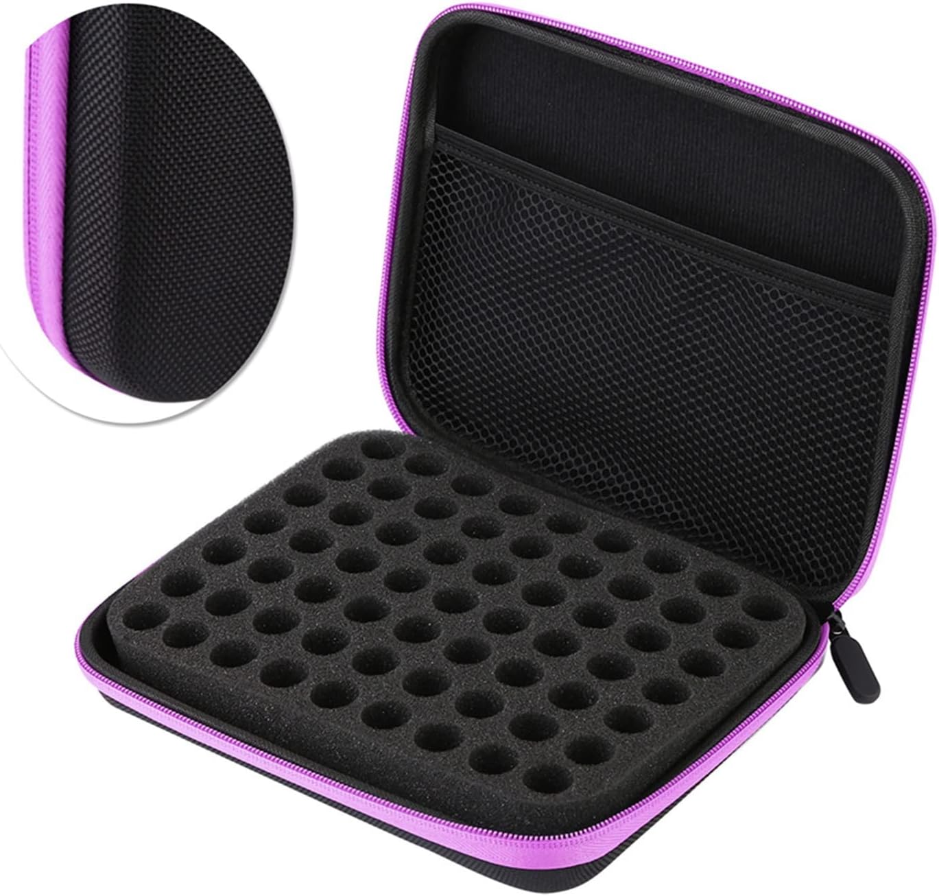 Essential Oils Storage Carrying Case, 63 Bottles Portable Aromatherapy Essential Oil Storage Bag Box with Convenient Handle, Nail Polish Storage Box for Essential