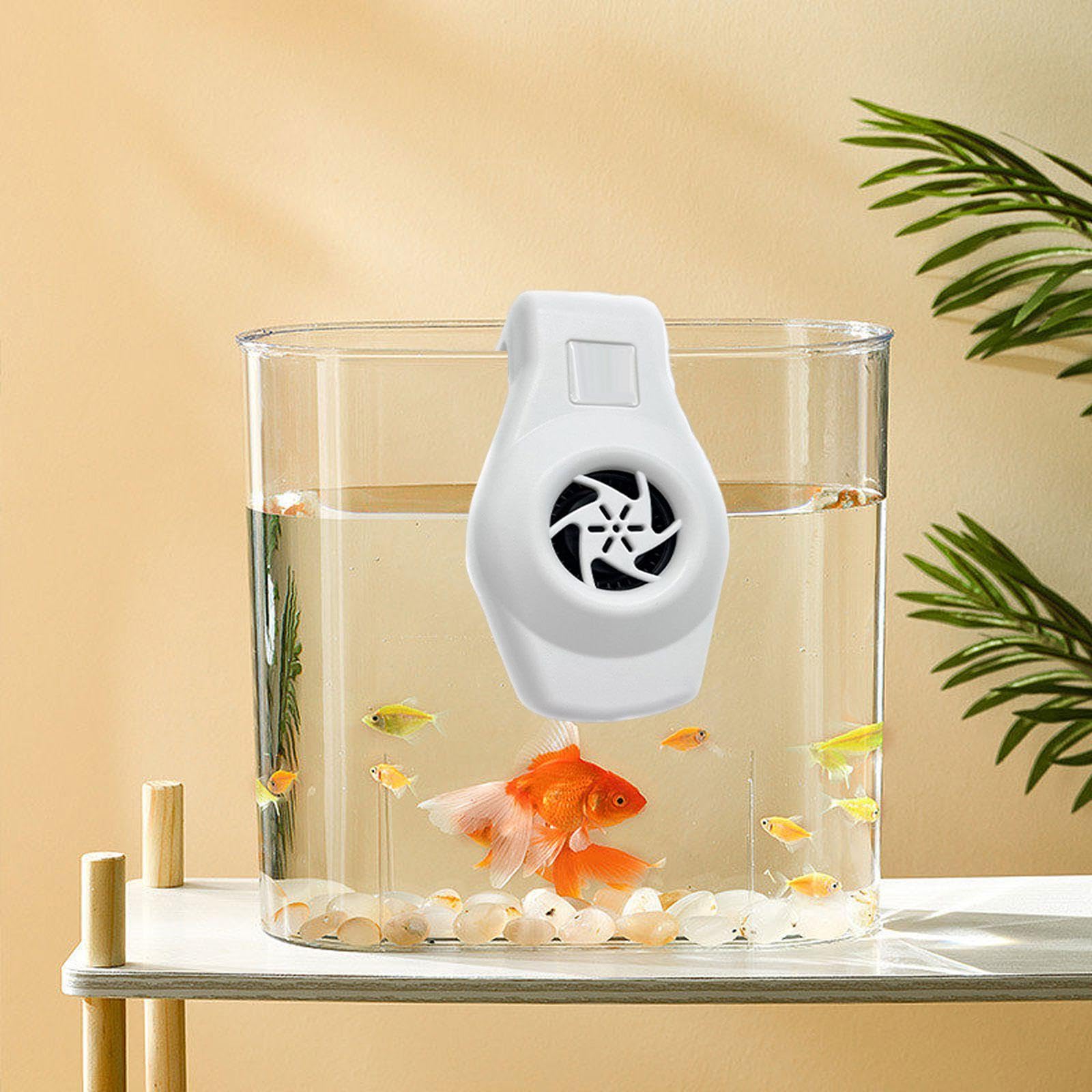 Gralara Aquarium Chiller Aquarium Kühl Temperaturlüfter Fischbecken Kühl mit Zwei Geschwindigkeiten aus PP für Aquarien, Weiß