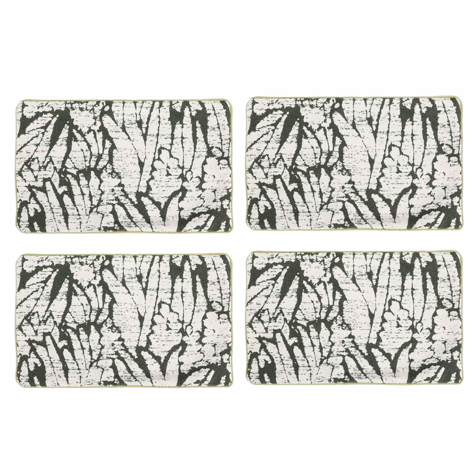 Jectse Fodere per Cuscini per Divano, 4 Federe per Cuscini Decorativi, Federe Rustiche Boho Farmhouse con Design a Nappe Bianche Verdi, Fodere per per Divano per Soggiorno Camera da Letto (50,8x30,5