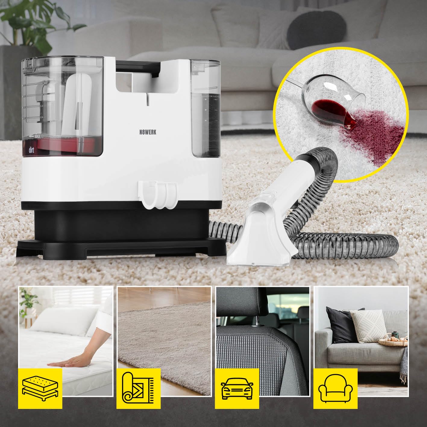 Aspirateur Canapé Nettoyeur Nettoyeur De Canapu00e9 Tissu