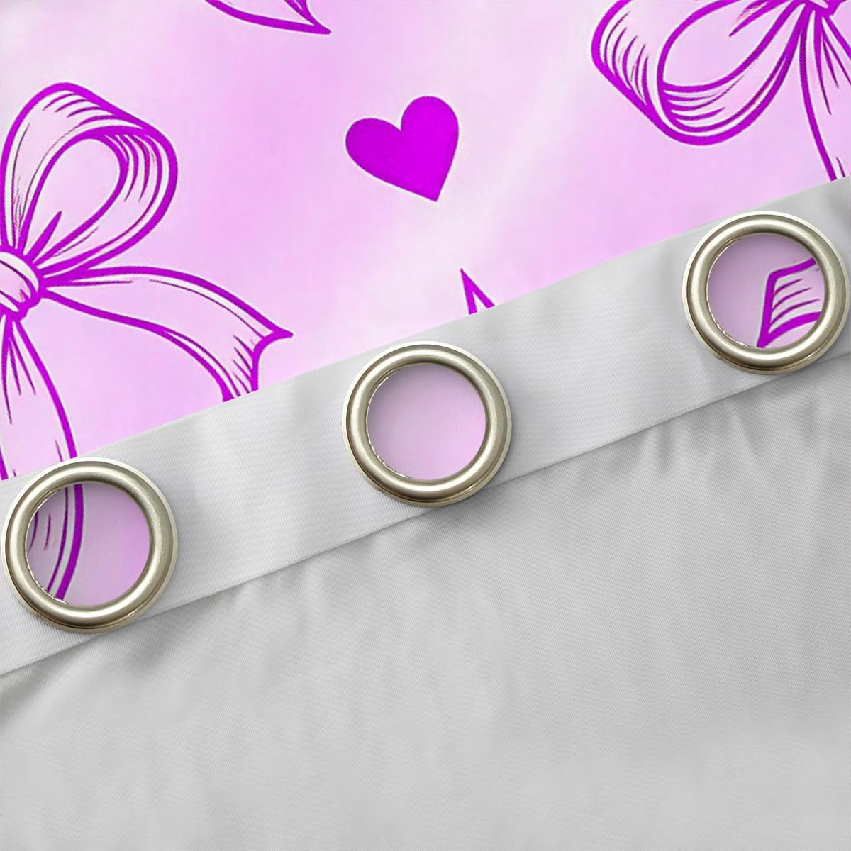 Homemissing Cortinas opacas con lazo morado degradado para dormitorio, sala de estar, cortinas opacas con lazo para oscurecer la habitación, 2 paneles de 66 x 72 pulgadas de largo
