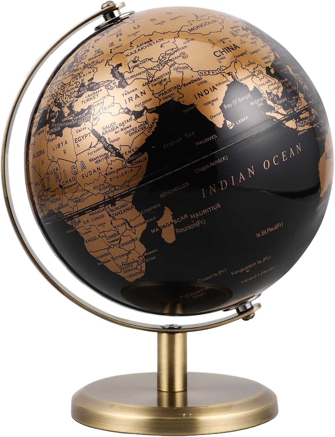 Vaguelly Geography Vintage Desktop World Globe European Luxury Rotating Globe Ornament Desk Table Decoration For Home & Office
