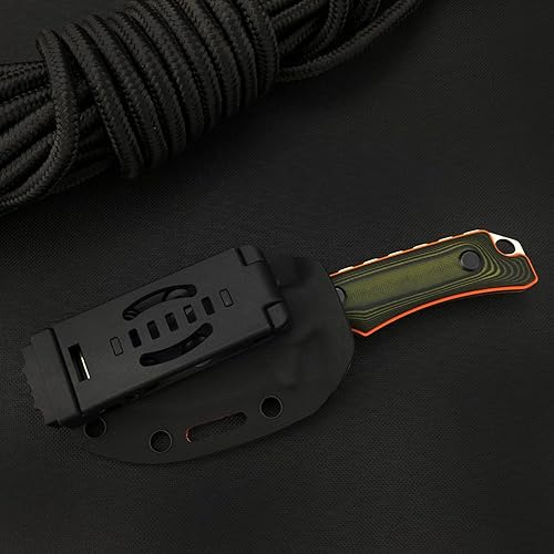 Miniatura 8 de Cuchillo de hoja fija de 6.3 pulgadas con funda Kydex, hoja 8Cr13Mov, mango G10 de espiga completa, cuchillo de caza EDC para hombres