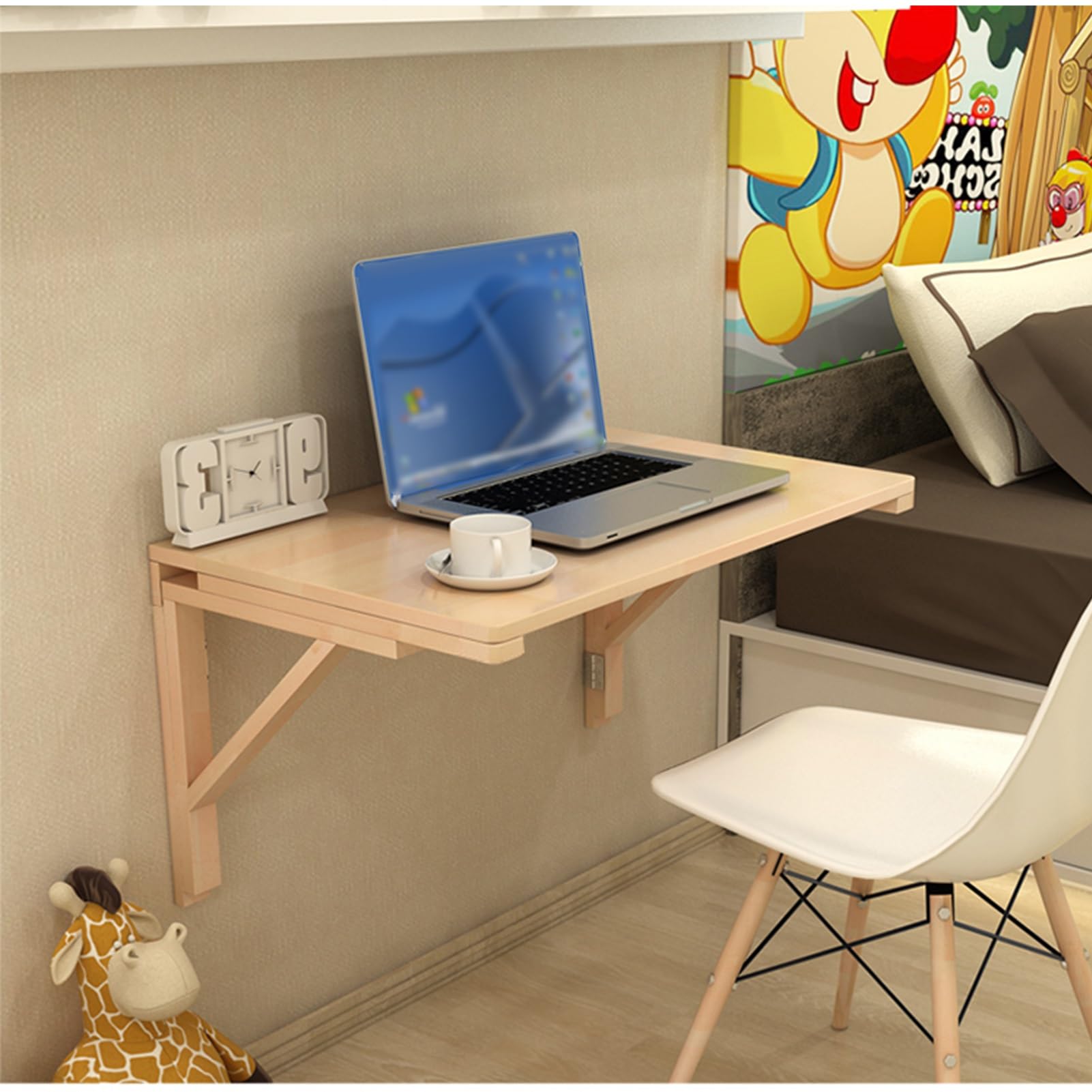 Bureau d'écriture compact en bois massif pour travailler efficacement chez soi