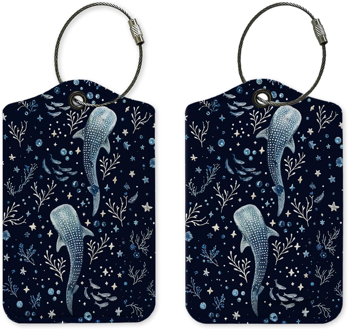 Whale Luggage Tag for Suitcases, Funny Animal Label Women Gifts