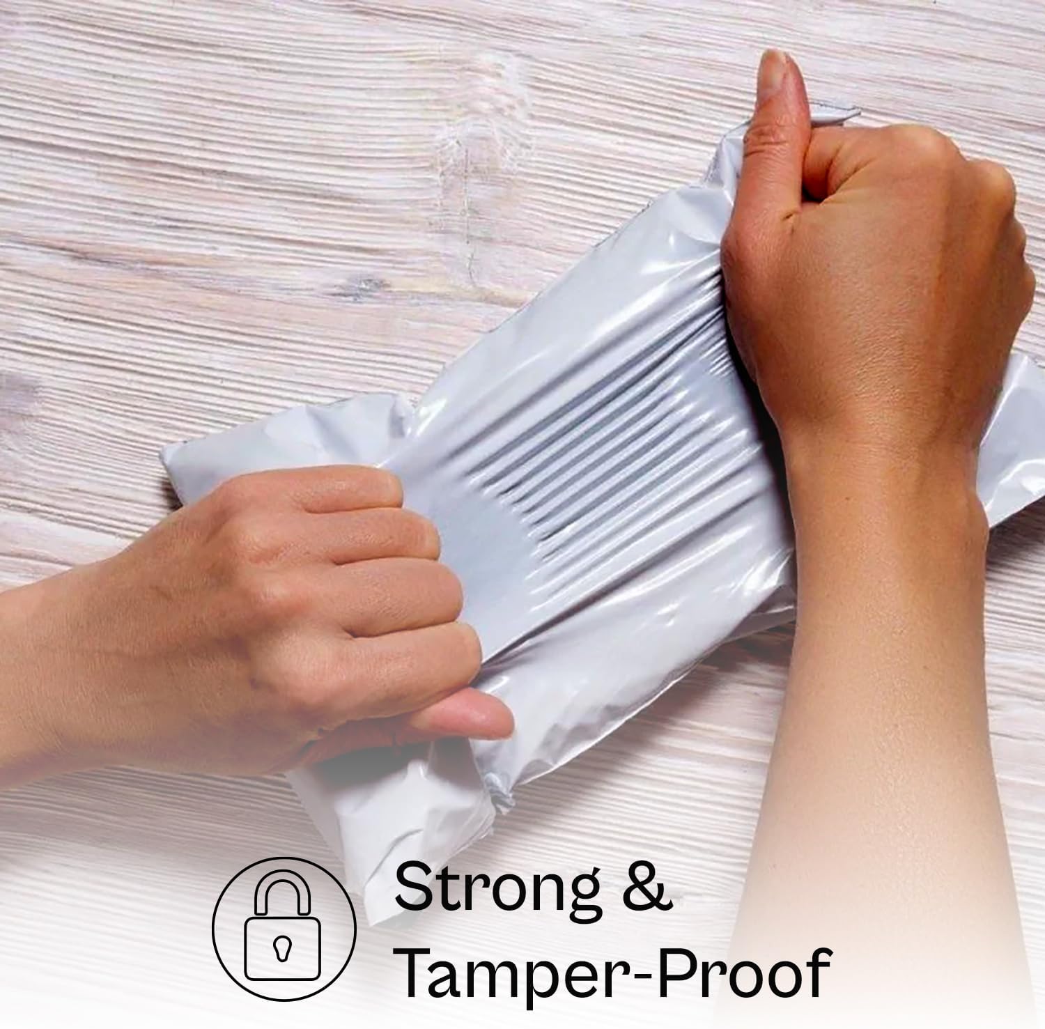 PSBM 1000 PCS 2.5 Mil 7.5 x 10.5 Inch White Poly Mailers, Self-Sealing Peel-Off Strip, Waterproof, Tear Resistant, Shipping Bag for Cloths, Documents, Books, Gifts, Jewelry and Non-Fragile Items