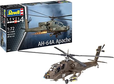 Revell 03824 AH-64A Apache 1:72 Scale Unbuilt/Unpainted Plastic Model Kit