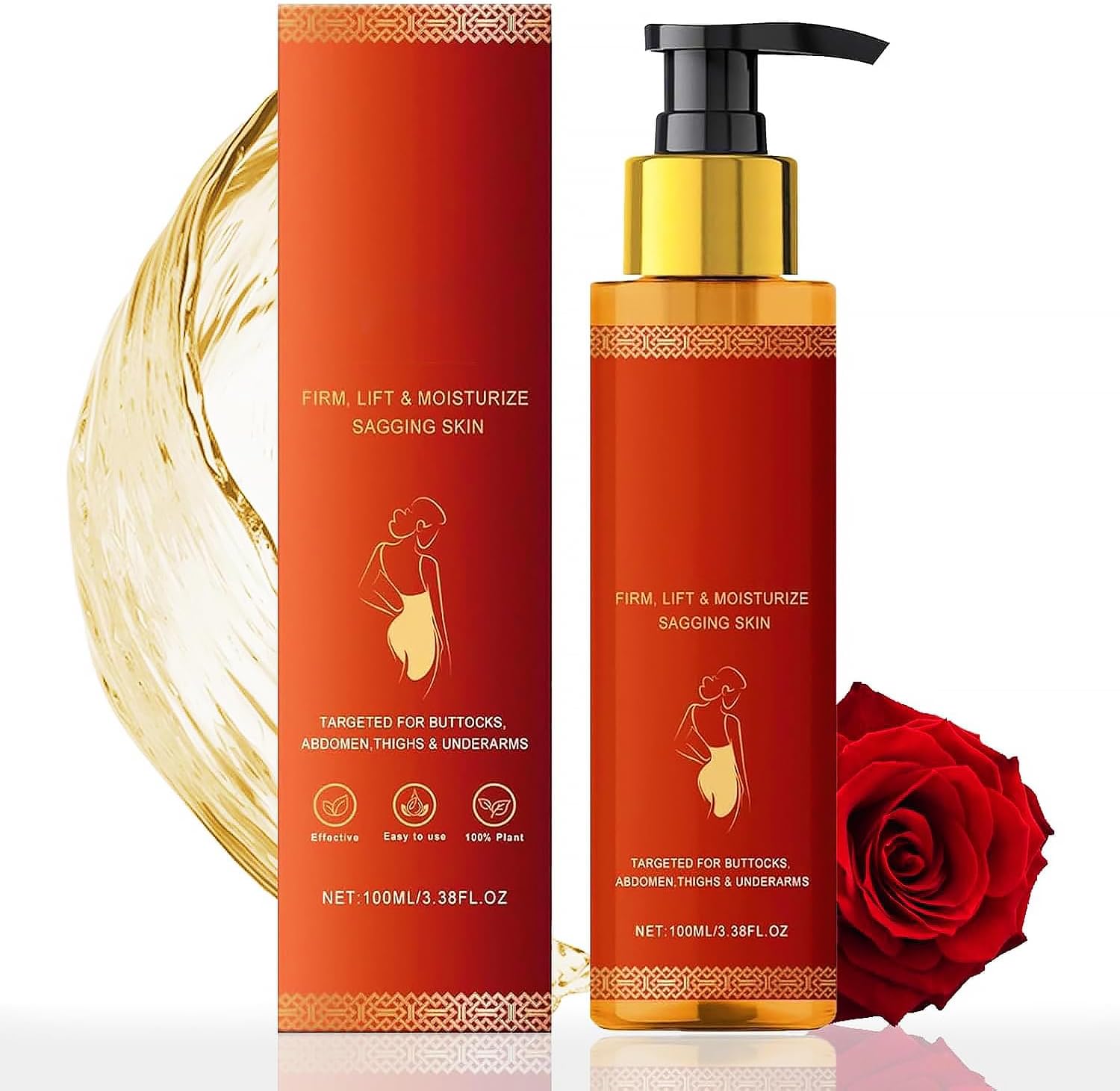 Magic Firming Body Oil 100ml, Glow Remedy Magic Luxury Bo-dy Oil, Skin Tightening Oil for Women, Plumping & Moisturizing, Reduces Wrinkles for Smooth, Radiant Skin