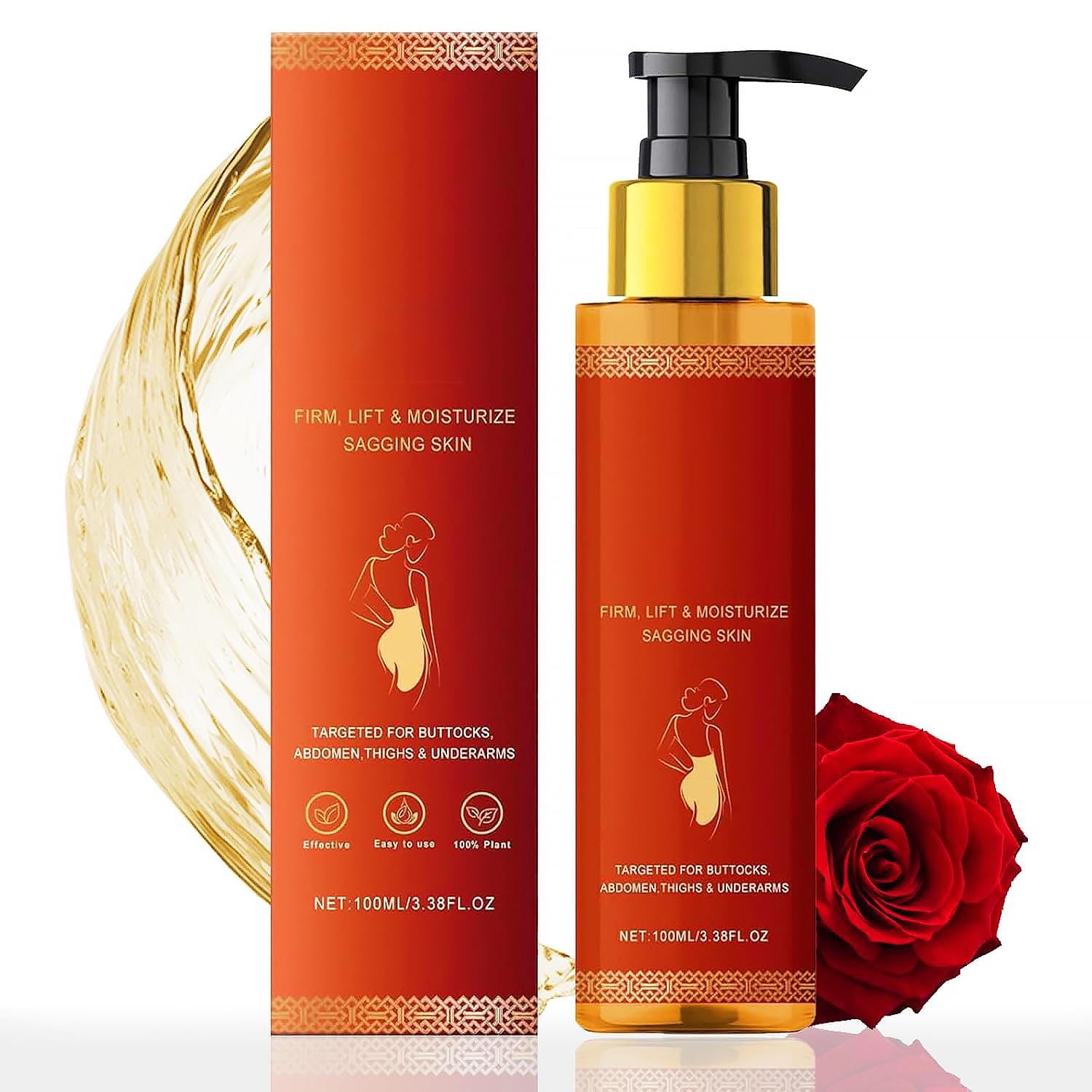 Magic Firming Body Oil 100ml, Glow Remedy Magic Luxury Bo-dy Oil, Skin Tightening Oil for Women, Plumping & Moisturizing, Reduces Wrinkles for Smooth, Radiant Skin