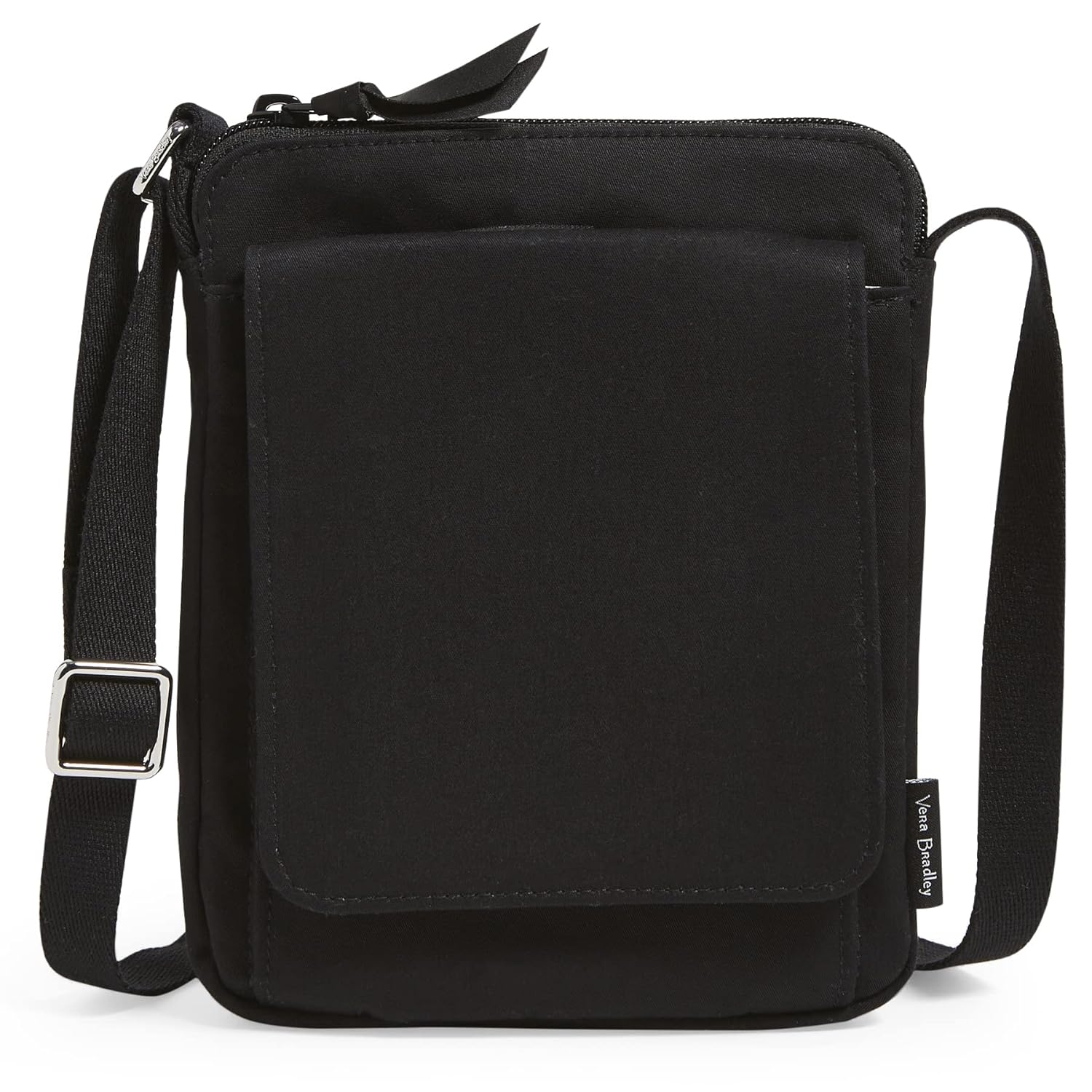 Vera Bradley Womens Cotton Mini Hipster Crossbody Purse With RFID Protection Black - Recycled Cotton One Size