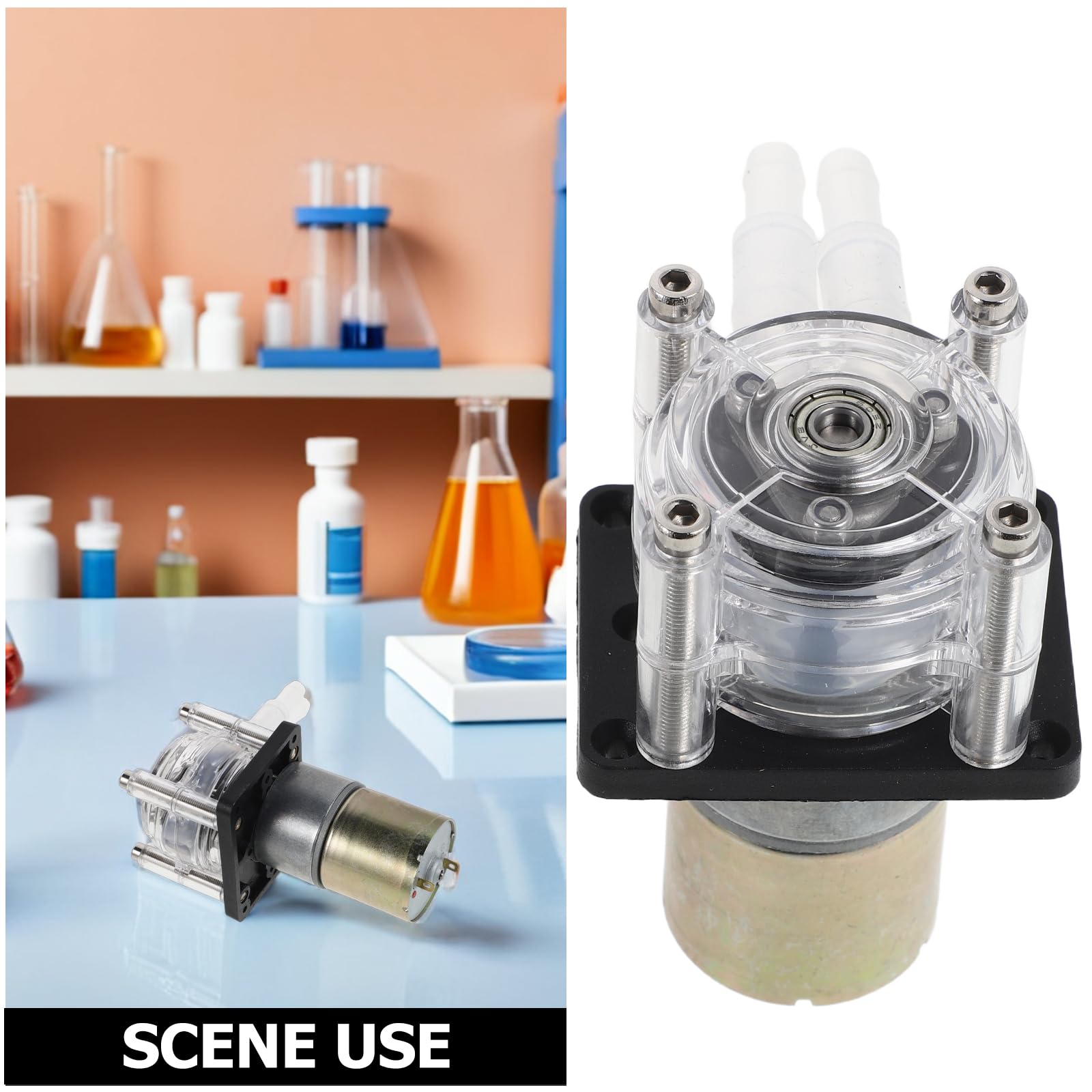 Pompa Peristaltica da Laboratorio 420 Ml/min, Kit Analitico | PC e Silicone Componenti in Metallo, Montaggio Rapido, Controllo Preciso del Flusso