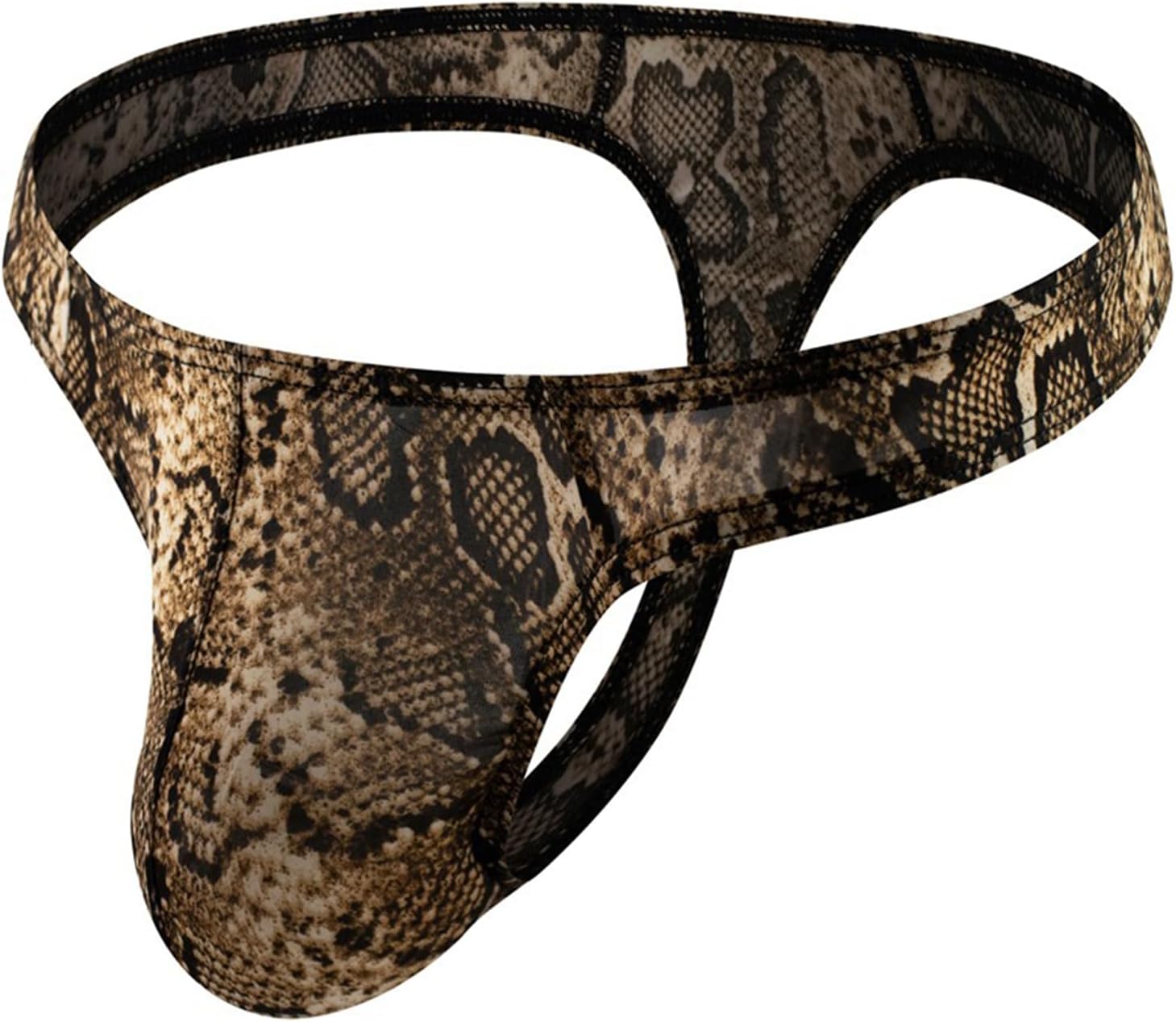 Men's Sexy Thong Underwear T Back Bikini Briefs Low Waist G String with Bulge Pouch Leopard Print Panties S-XL - Image 6