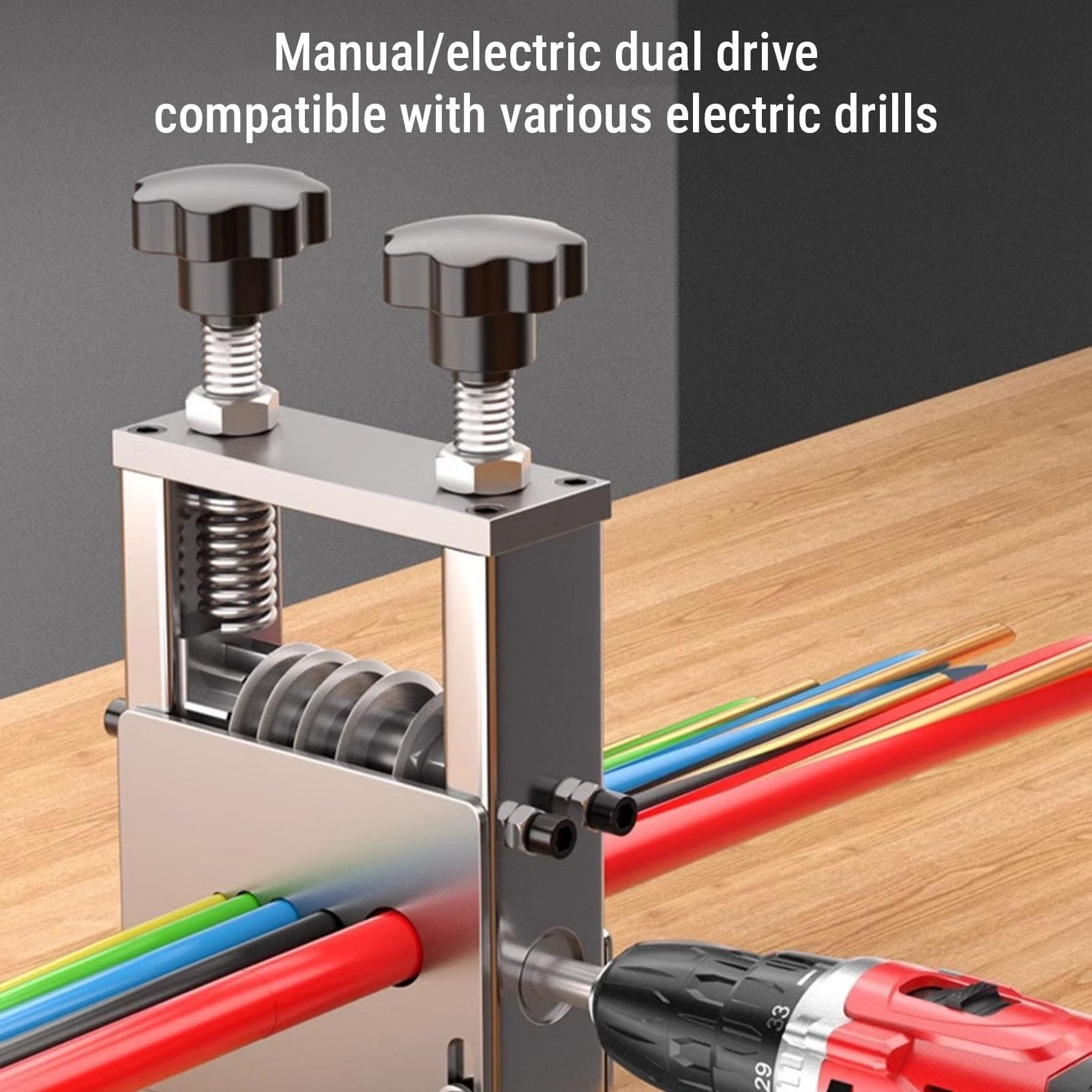 Generic Wiertarka Elektryczna 6-otworowa Ręczna Maszyna do ściągania Izolacji Regulowane Narzędzie do Zdejmowania Izolacji Kabli 3,5–17 Mm, Przenośne dla Elektryków Entuzjastów Rzemiosła