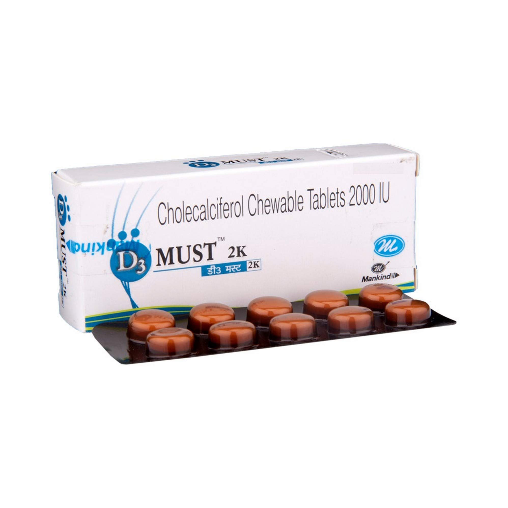 D3 Must 2000 Iu - Strip of 10 Tablets