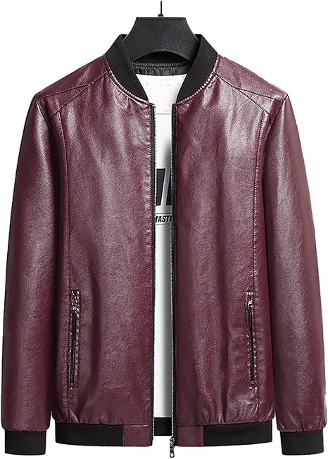 wine colour leather jacket