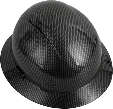Zeluga HDPE Full Brim Hard Hat, Construction Safety Helmet with Vented Holes, 6 Point Adjustable Ratchet Suspension, Meets ANSI/ISEA Z89.1, Water Transfer Printing