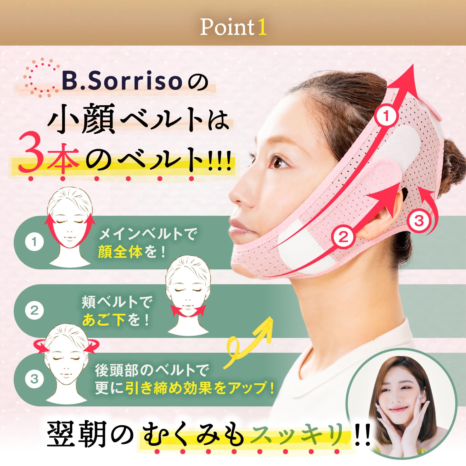 Amazon | 【スキンケアスペシャリスト監修】 改良 小顔ベルト フェイス