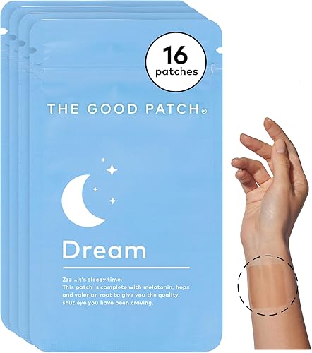 LA MEND The Good Patch - Soporte para dormir alimentado por plantas - Parche de sueño de liberación sostenida con melatonina, lúpulo, raíz de
