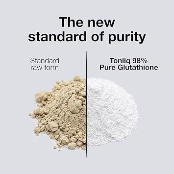 Toniiq NSF Certified Ultra High Strength Glutathione Capsules - 1000mg Concentrated Formula - 98%+ Highly Purified and Bioavailable - Non-GMO Fermentation - 60 Capsules Reduced Glutathione Supplement