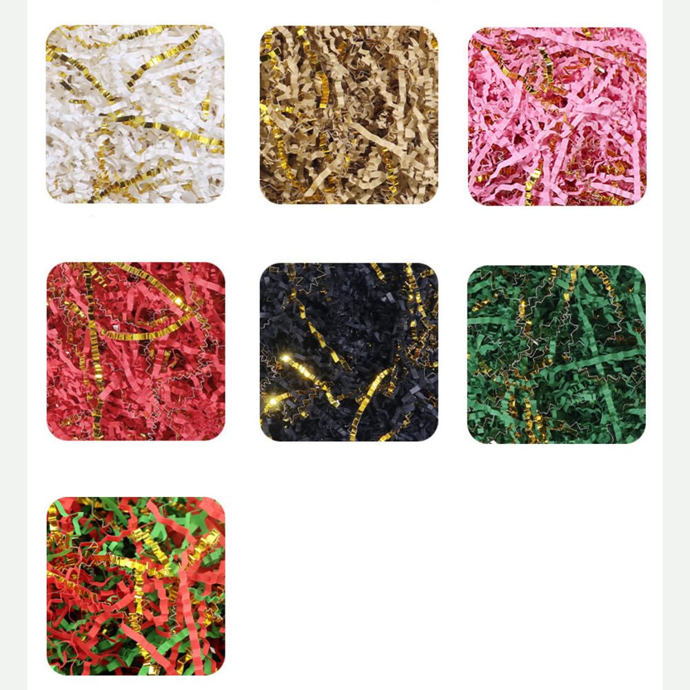 Raffia Hamper Shreds wiele kolorów, na festiwal, prezent, opakowanie dekoracyjne, rozdrobniony bibułka, materiał wypełniający do samodzielnego wykonania, dekoracja na Boże Narodzenie, Halloween
