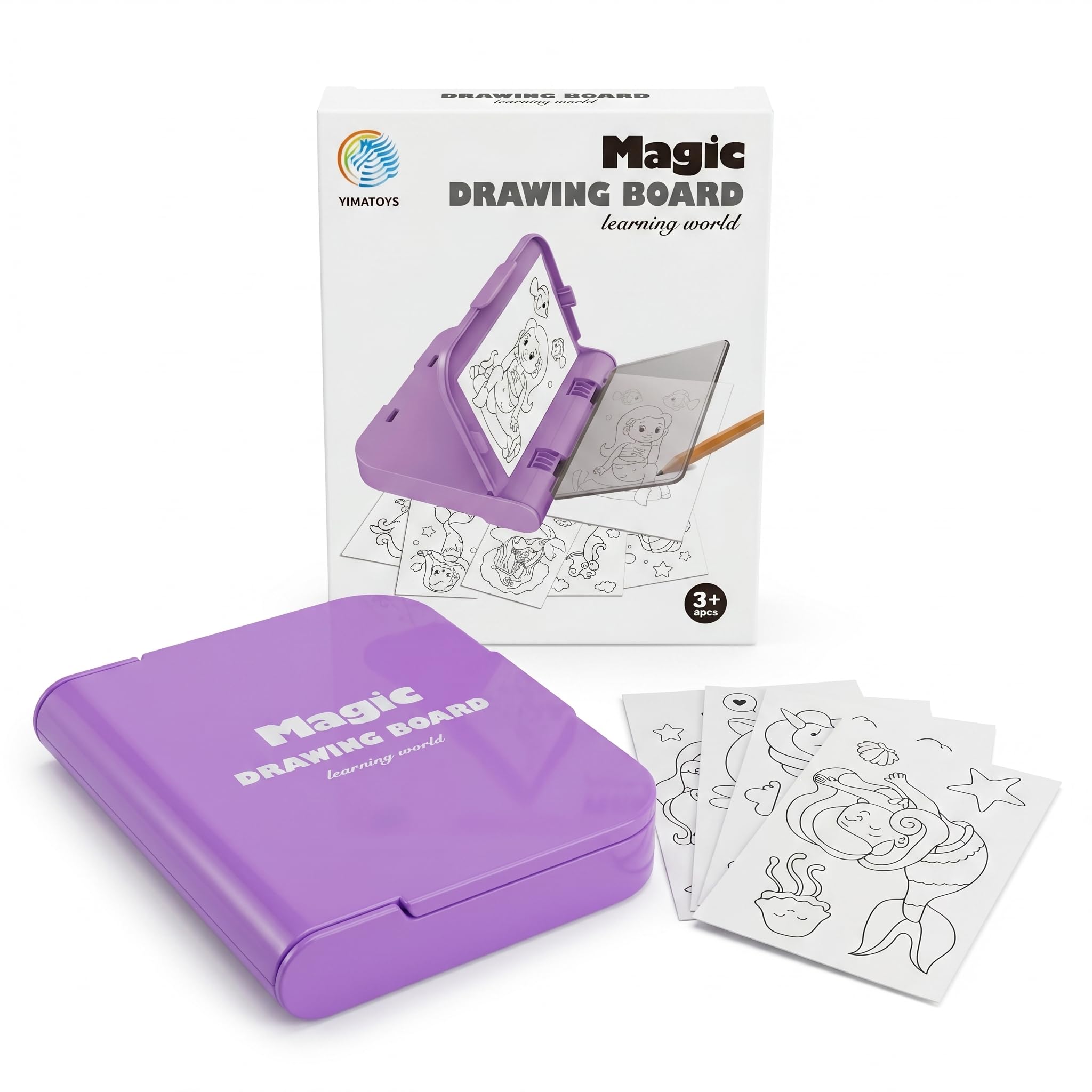 Tikkitots Magic Drawing Projector Board for Kids – Trace & Sketch Toy with 5 Image Templates – Portable Tabletop Art Activity – Fun Travel & Birthday Gift – Ages 3+ – Pack of 1-image-47