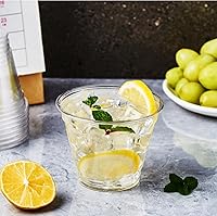 Vista 6 de Goaste Paquete de 200 vasos de plástico transparente de 9 onzas, vasos de vino desechables, vasos transparentes para fiesta, vasos de agua de cóctel