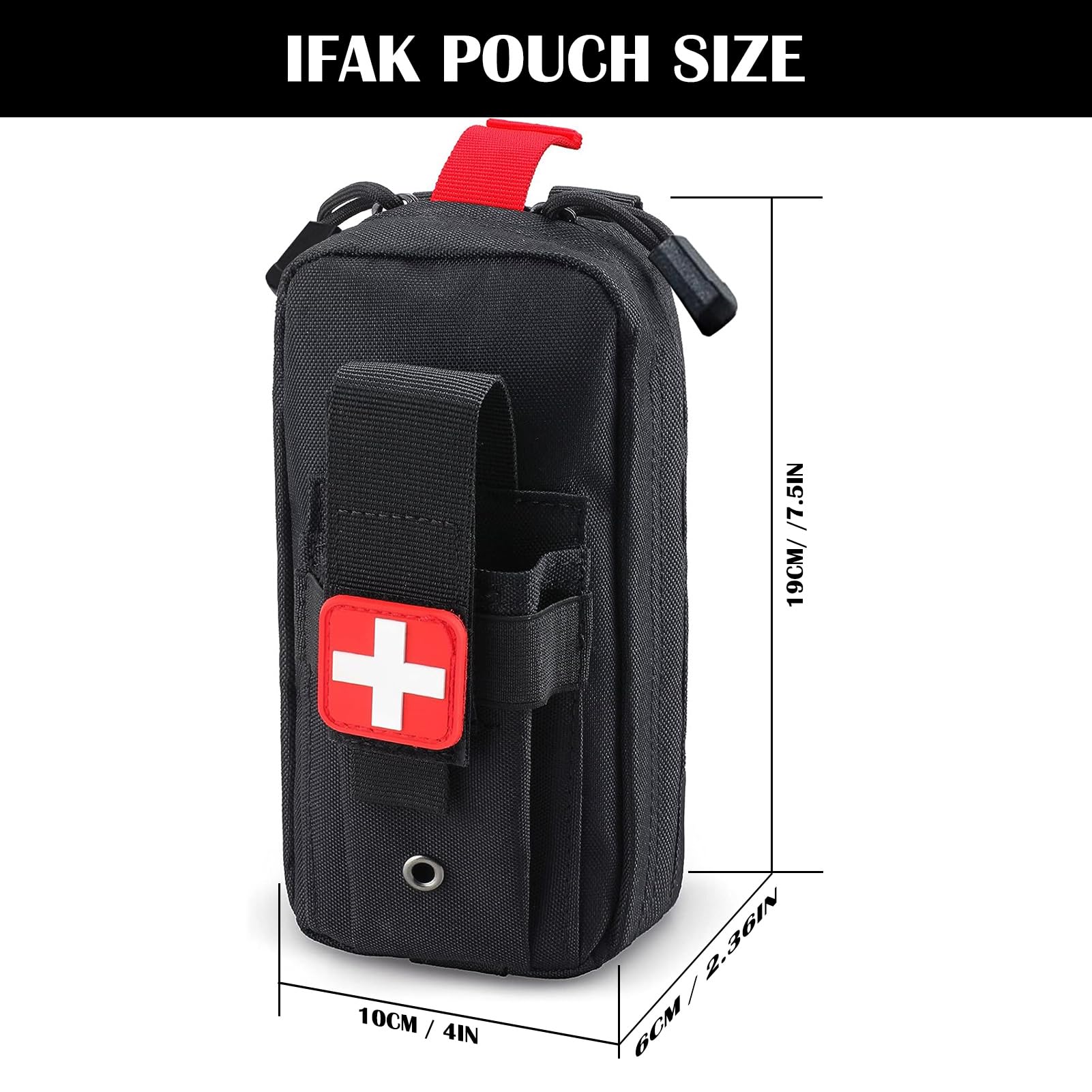 botiquin tactico de Primeros Auxilios Bolsa para medicamentos Bag Viaje para Viajar Camping Senderismo Supervivencia Casa Coche ifak Pouch