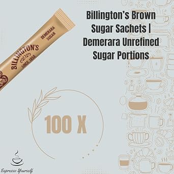 200x Sugar Sachets – 100 White (Silver Spoon) & 100 Brown (Billington’s) Sugar Sticks | Individually Wrapped | Perfect for Home, Office, Camping & Travel | Espresso Yourself Bundle