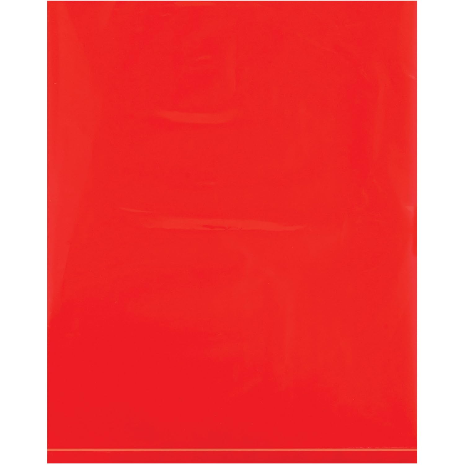 Poly Bag Guy 12" x 15", 2 Mil (1000/Case) Red Flat Open Colored Plastic Poly Bags
