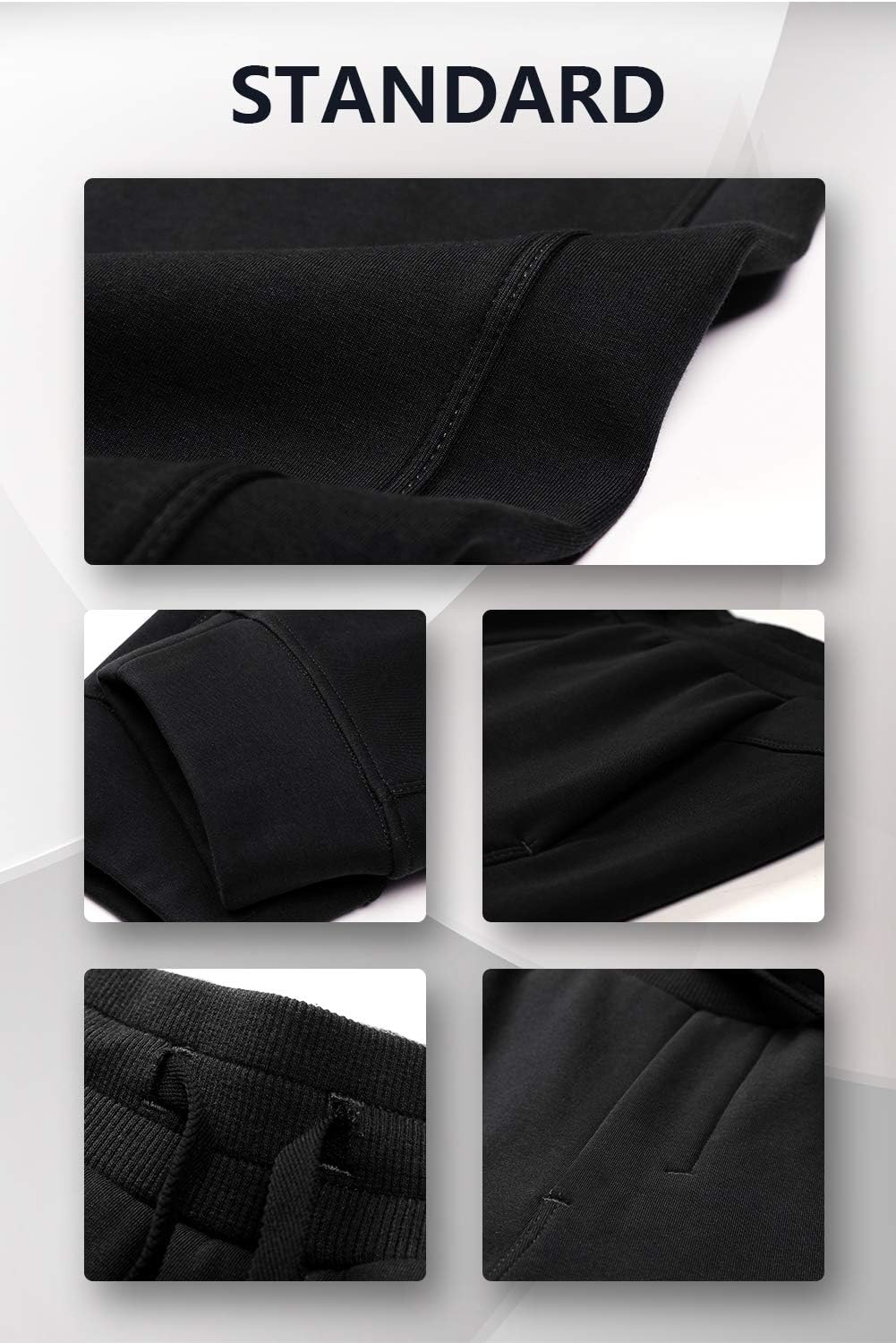 THE GYM PEOPLE Mens' Fleece Joggers Pants with Deep Pockets in Loose-fit Style - Image 5