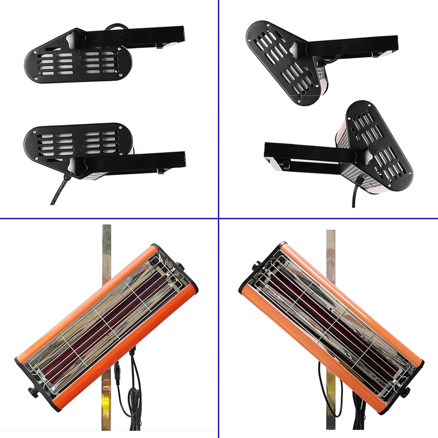 Infrared Paint Curing Lamp 1050W Car Infrared Paint Baking Lamp Mobile Auto Heating Dryer Infrared Light Shortwave Curing Lamp for Spray Booth