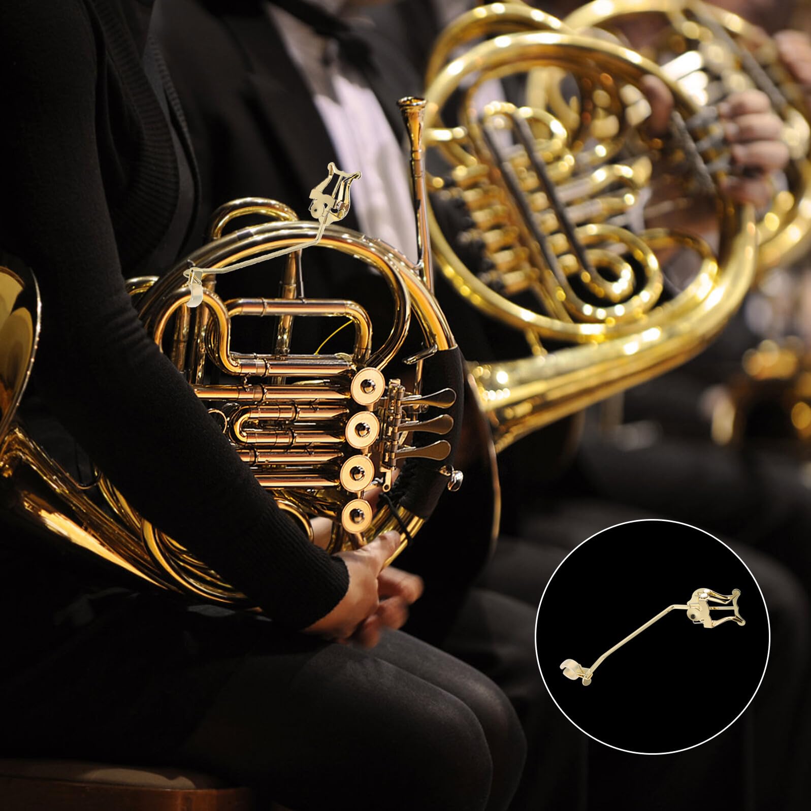 Clip para Partituras de Marcha para Trompa y Clarinete Abrazadera Metálica Resistente y Ligera Soporte para Trompeta Trombón y Saxofón Accesorio Portátil para Músicos al Aire