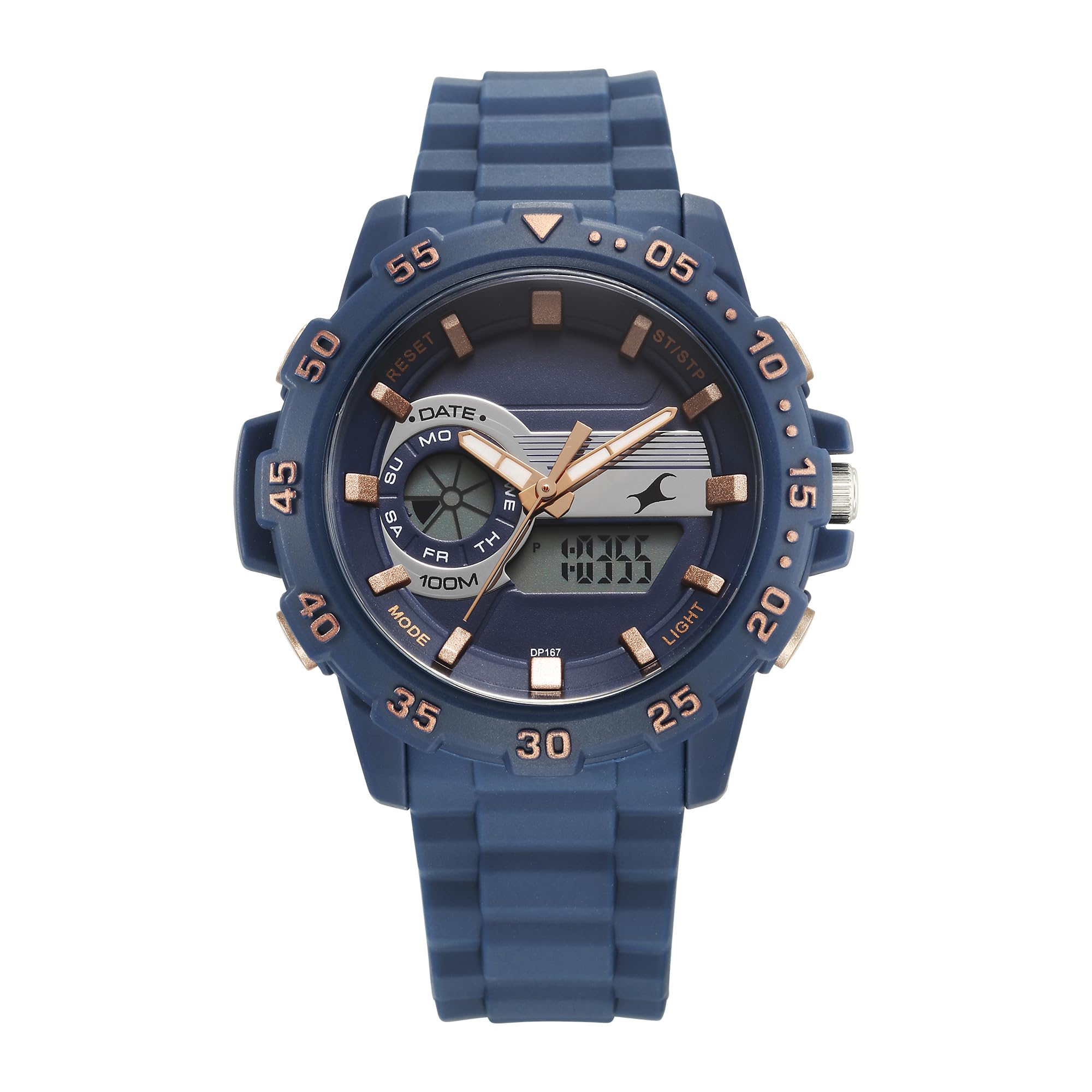 Analog-Digital Blue Dial Women's Casual Watch-image-27