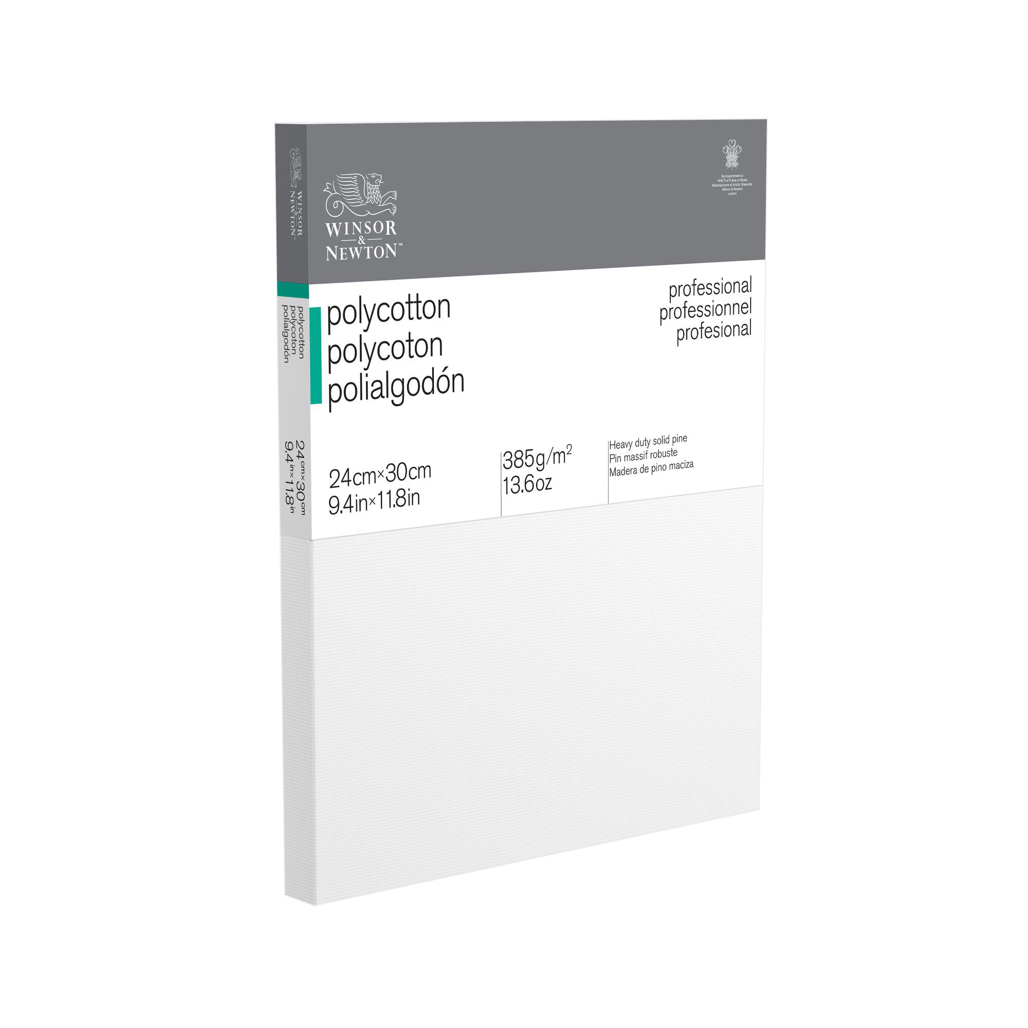 Winsor & Newton 6206011 Professional Keilrahmen aus Baumwollmischgewebe, 385 g/m², 3-fach grundiert, mittlere Körnung, ideal für die Ölfarben und Acrylfarben - 24x30cm
